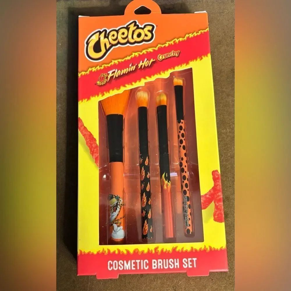 New Flamin' Hot Cheetos 4PC Cosmetic Brush Set